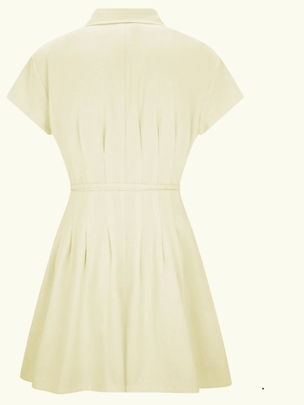 Meshki NWT Aysha Buttoned Linen Mini Dress - Lemon, L - Picture 2 of 15
